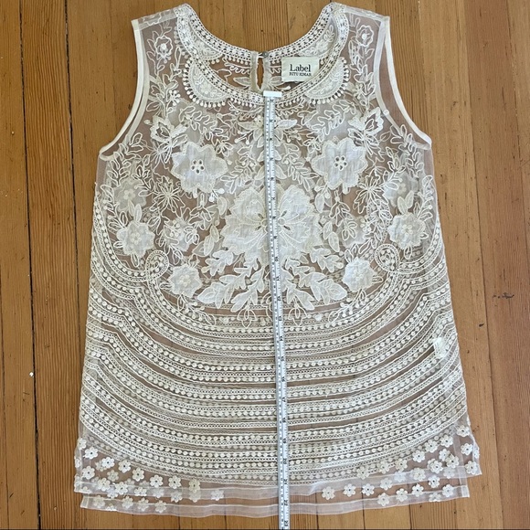LABEL Ritu Kumar Lace/Mesh Embroidered Top - Picture 6 of 7